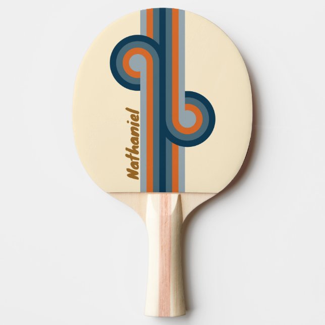 Indigo Horizon Stripe Loop med namn Pingisracket (Framsidan)