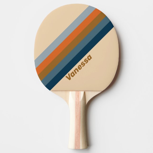 Indigo Horizon Stripes with Name Pingisracket (Framsidan)