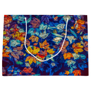 Indigo höst löv swirl mönster