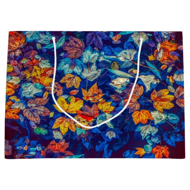 Indigo höst löv swirl mönster (Framsidan)