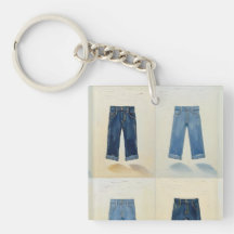 Indigo-ikoner Målerisk Denimkonst Denimhead