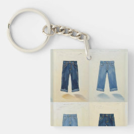 Indigo-ikoner Målerisk Denimkonst Denimhead