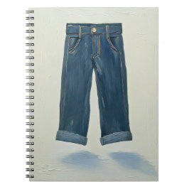 Indigo-ikoner Målerisk Denimkonst Denimhead Anteckningsbok