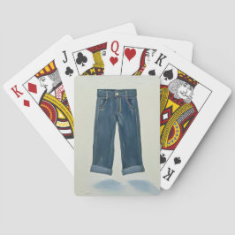 Indigo-ikoner Målerisk Denimkonst Denimhead Casinokort