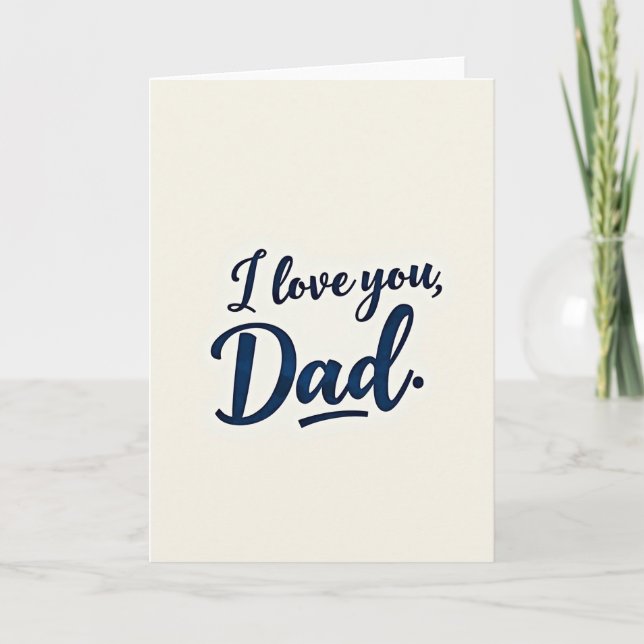 Indigo Jag älskar dig pappa-kort Kort (Framsida)