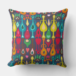 indigo kärlek ikat kudde