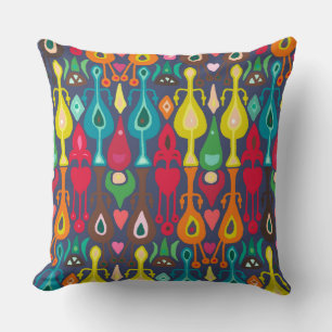 indigo kärlek ikat kudde