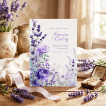 Indigo Lila Akvarell Ros Lavendel Blomning
