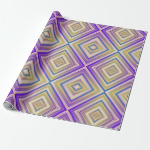 Indigo Lila Alternative Diamond Mönster Presentpapper