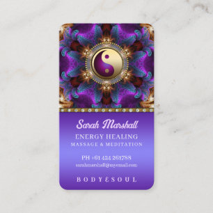 Indigo Lila Angelic Energy Healing Holistic Visitkort