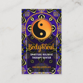 Indigo Lila Orange Yin Yang Balance Visitkort