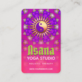 Indigo Lila & Rosa Yin Yang Holistic Asana Yoga Visitkort