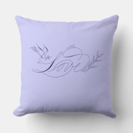 Indigo Lovebird Pillow Kudde