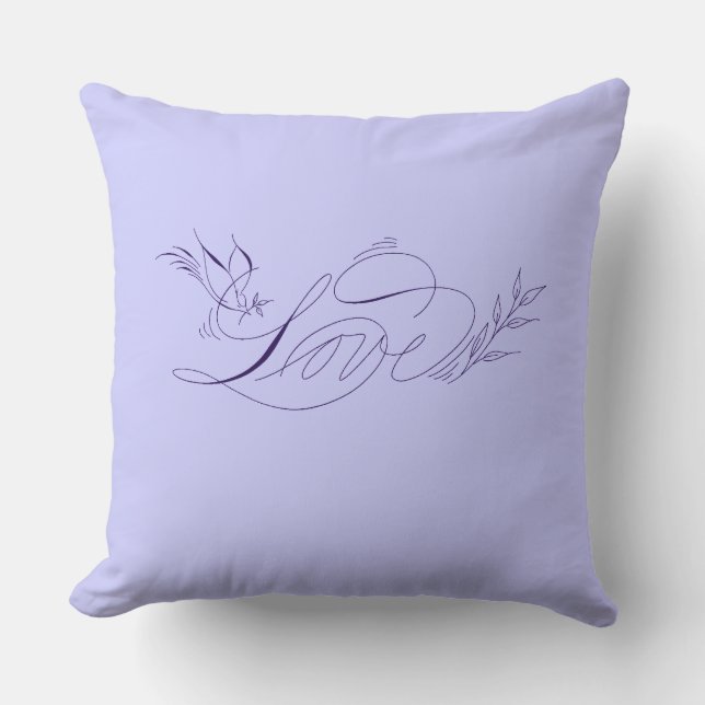 Indigo Lovebird Pillow Kudde (Framsida)