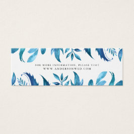 Indigo Lövs | Webbplatskort i bröllop Litet Visitkort