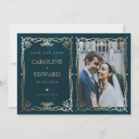 Indigo Medieval Guld Ivy Photo QR- kod