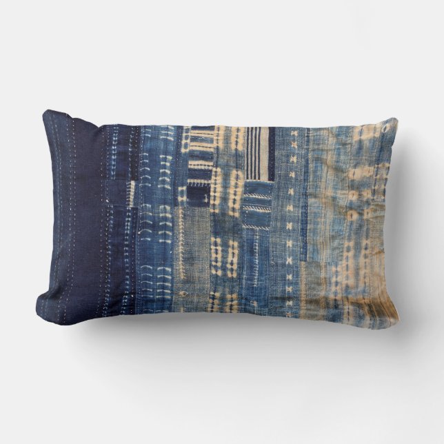 Indigo Mudcloth Quilt Lumbarkudde (Framsida)