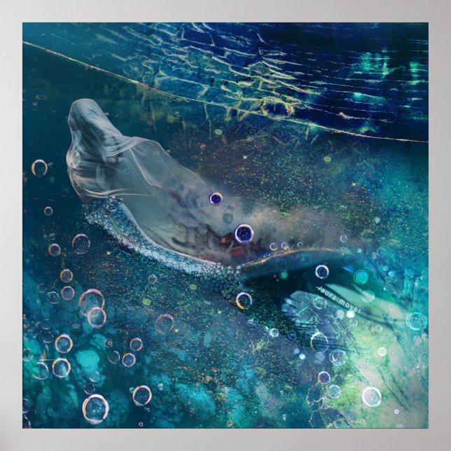 Indigo Mystique Underwater Sjöjungfru Poster (Framsidan)