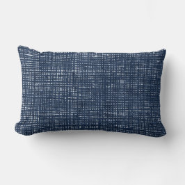 Indigo Navy Blue Lumbar Pillow Lumbarkudde