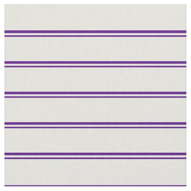 Indigo och Beige Stripe/LUND Mönster Tyg (Närbild)