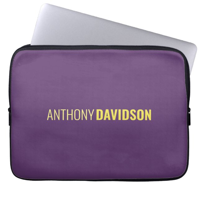 Indigo och Gult av minimal Professionell för Elega Laptop Fodral (Framsidan)