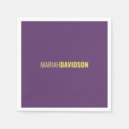 Indigo och Gult av minimalistisk Namn-Professionel Pappersservett