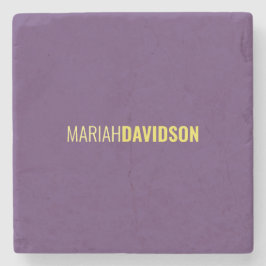 Indigo och Gult av minimalistisk Namn-Professionel Stenunderlägg