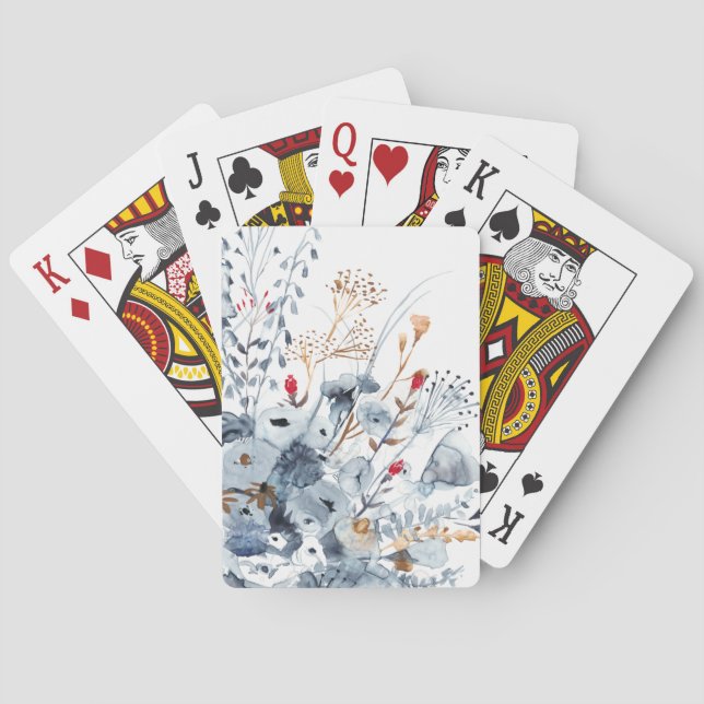 Indigo & Ochre - Vattenfärgslådor Casinokort (Baksidan)