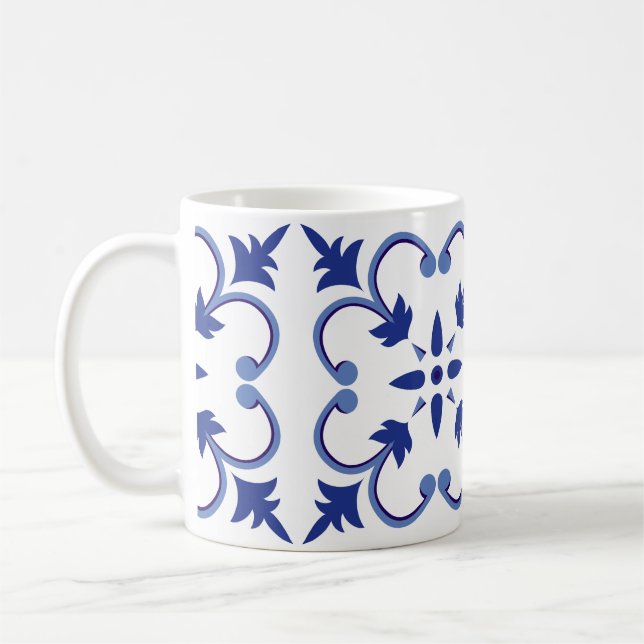 Indigo Petal Vine Kaffemugg (Vänster)
