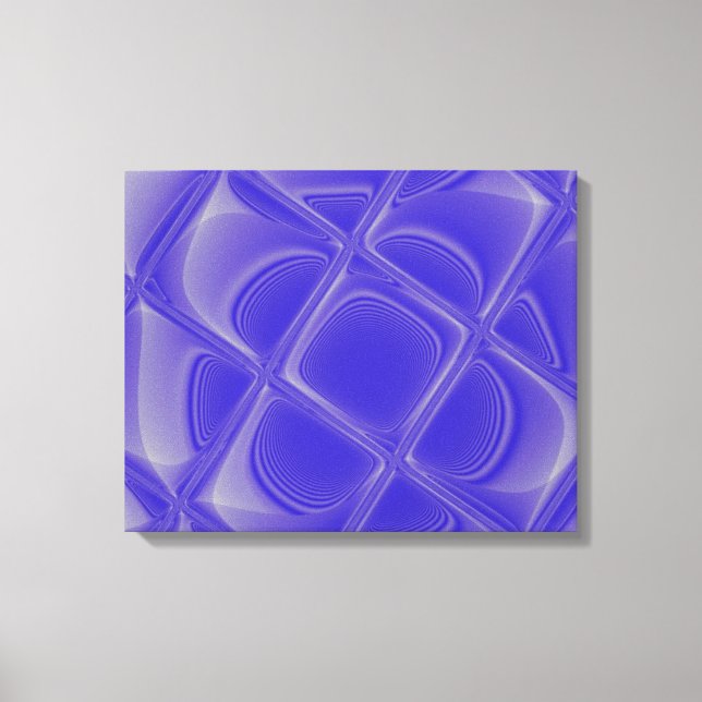 Indigo Petals Morphed Wrapped Canvas (Framsida)