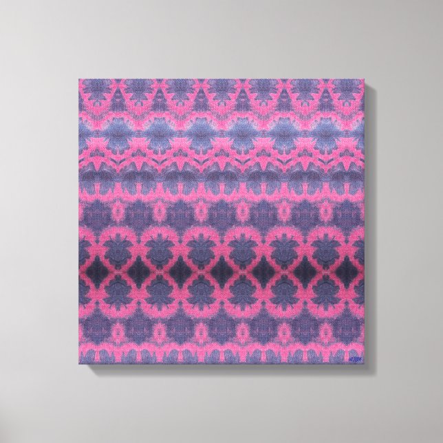 Indigo Pink II Stretched Canvas Print (Framsida)