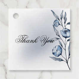 Indigo Romance Wedding Favor Tags Gåvor Etiketter