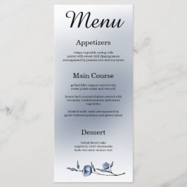 Indigo Romance Wedding Menu Meny