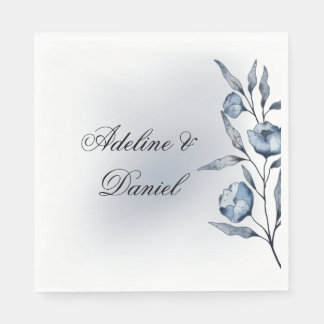 Indigo Romance Wedding Reception Napkins Pappersservett