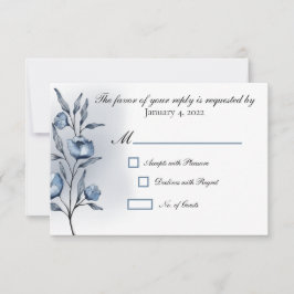 Indigo Romance Wedding Response Cards OSA Kort