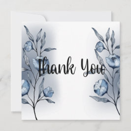 Indigo Romance Wedding Thank You Cards Tack Kort
