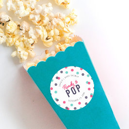 Indigo Rosa Teal Confetti Redo till barnskor för p Runt Klistermärke