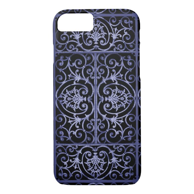 Indigo scrollwork mönster Case-Mate iPhone skal (Baksida)