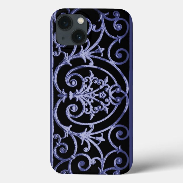 Indigo scrollwork mönster Fodral-Mate iphone case (Baksida)