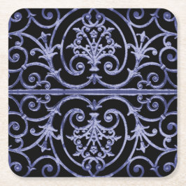 Indigo scrollwork mönster underlägg papper kvadrat