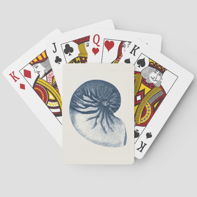 Indigo Shark Öga Seashell Casinokort (Baksidan)