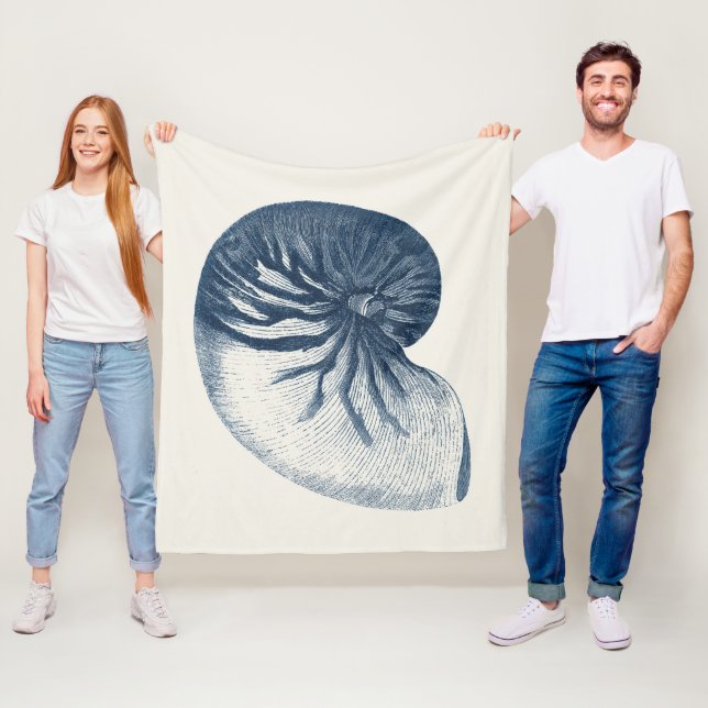 Indigo Shark Öga Seashell Fleecefilt (På plats)