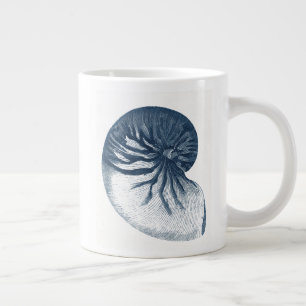Indigo Shark Öga Seashell Jumbo Mugg