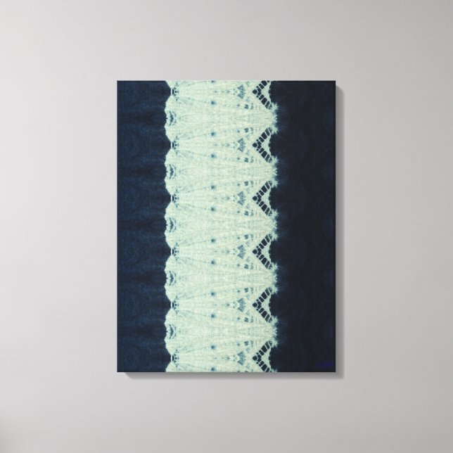 Indigo Shibori Skönhet Duvtryck Canvastryck (Framsida)