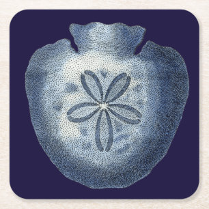 Indigo Snäckor III Underlägg Papper Kvadrat