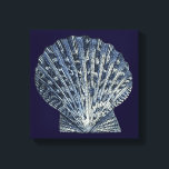 Indigo Snäckor VIII Canvastryck<br><div class="desc">Havsliv</div>