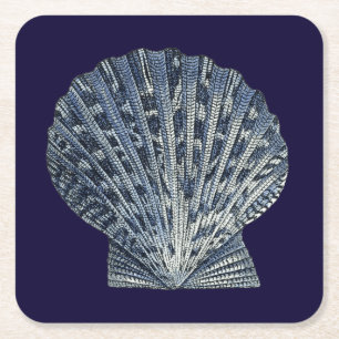 Indigo Snäckor VIII Underlägg Papper Kvadrat
