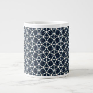 Indigo Snowflower Lattice Jumbo Mugg