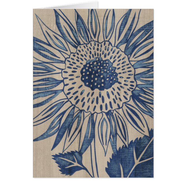 Indigo Solros Hälsningskort (Framsidan)