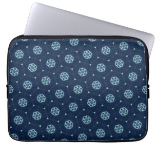 Indigo Spirit: Boho African Geometry Laptop Fodral